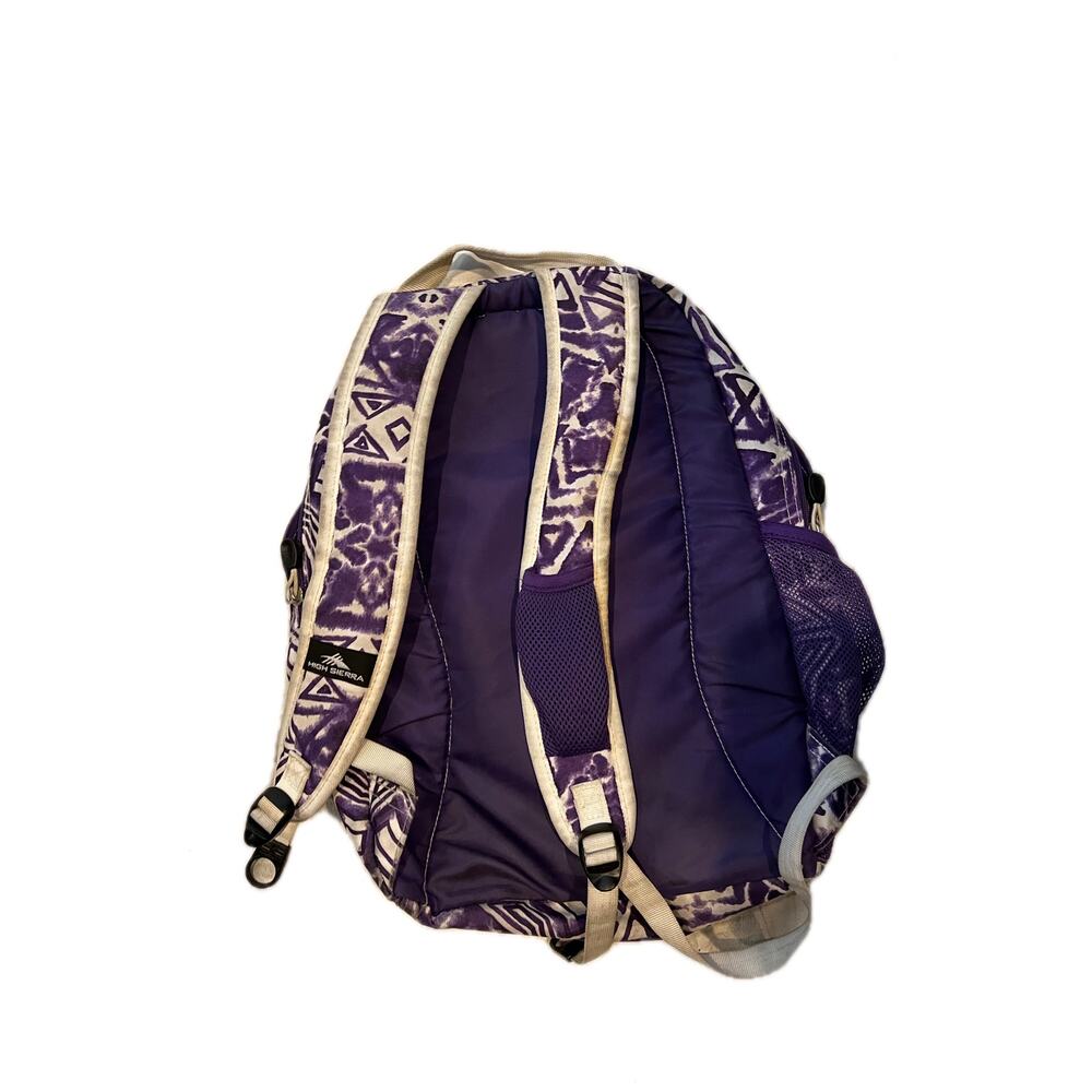 High Sierra Curve Purple Pattern Backpack - Picture 2 of 4